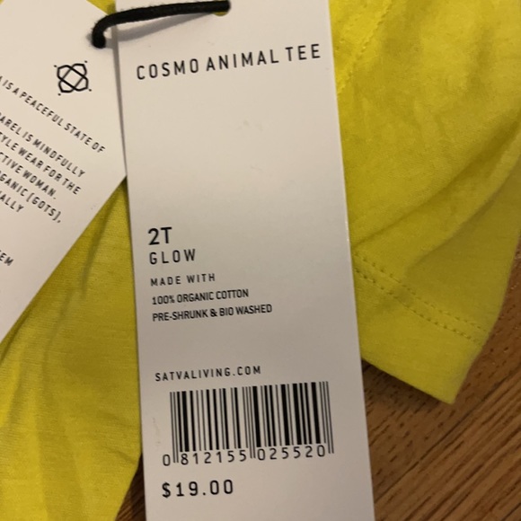 NWT Satva organic Cotten Cosmo Animal tee print - Picture 4 of 6